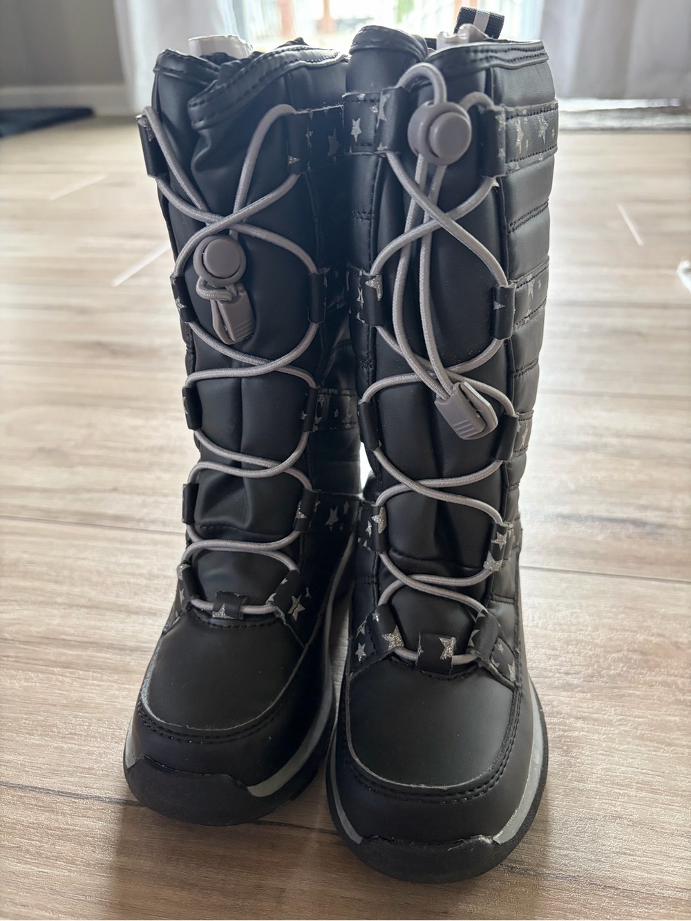 NWT Lands’ End Star Print Winter Snow Boots Kids 11